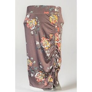 Maurices Women's Greige Multicolor Floral Stretch Knee‎ Length Pencil Skirt XL